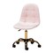 Baxton Studio Kabira Contemporary Glam and Luxe Blush Pink Velvet Fabric and Gold Metal Swivel Office chair 219-11912-ZORO - alternate 8
